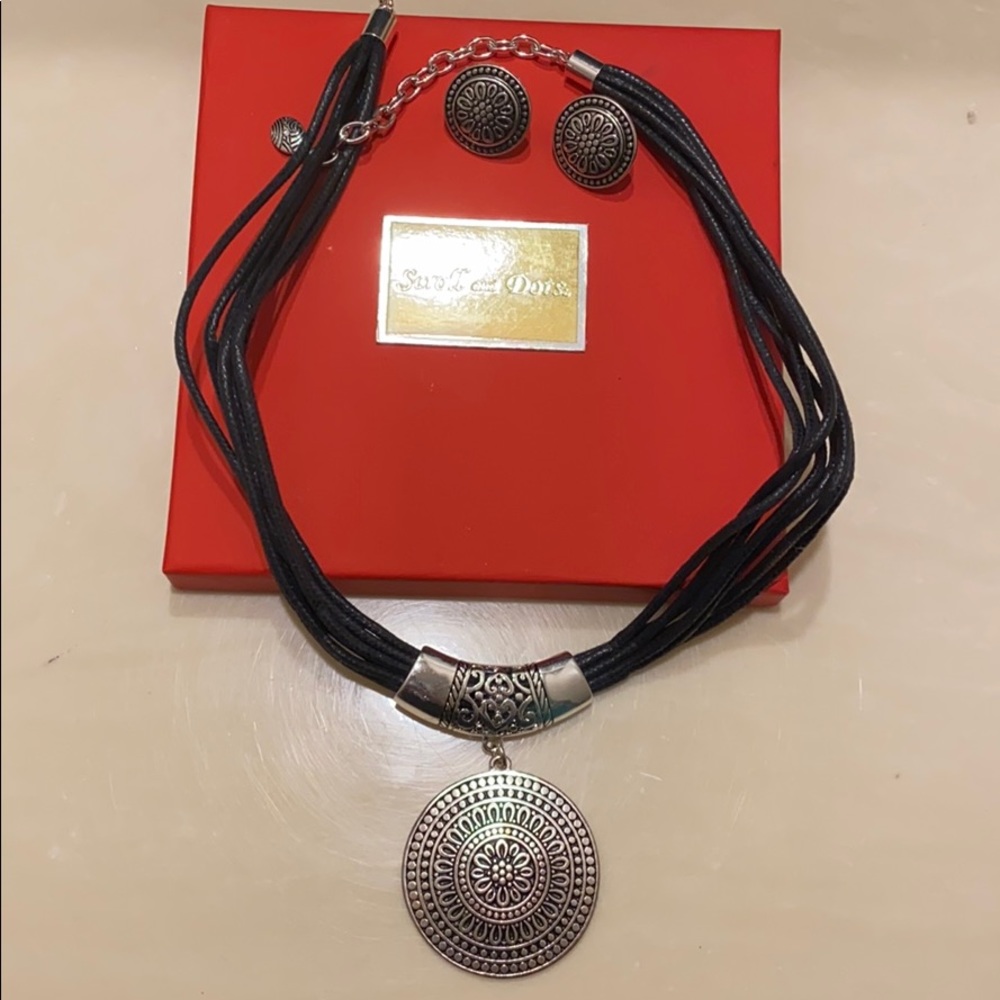 Necklace and earrings